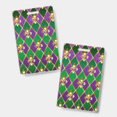 Badge Fond de bijoux Mardi Gras (Avant & arrière)