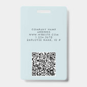 Badge Fond de marbre gris bleu glace (Arrière)