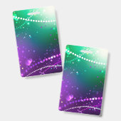 Badge Fond festif violet de Mardi Gras (Avant & arrière)