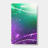 Badge Fond festif violet de Mardi Gras (Arrière)