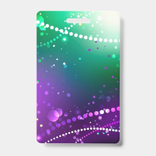 Badge Fond festif violet de Mardi Gras (Avant)