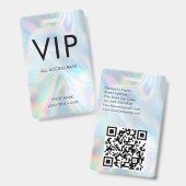 Badge Fond holographique simple de police VIP (Avant & arrière)