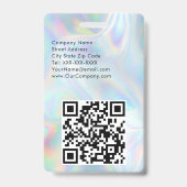 Badge Fond holographique VIP Police simple (Arrière)