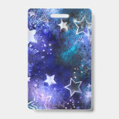 Badge Fond spatial avec étoiles (Arrière)