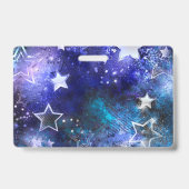 Badge Fond spatial avec étoiles (Arrière)