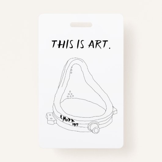 Badge Fontaine de Marcel Duchamp R.Mutt 1917 (Devant)