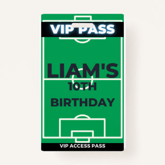 Badge Football Anniversaire Fête eux VIP Pass