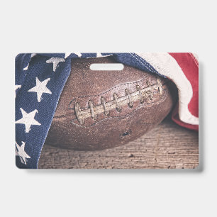 Badge Football et drapeau vintage