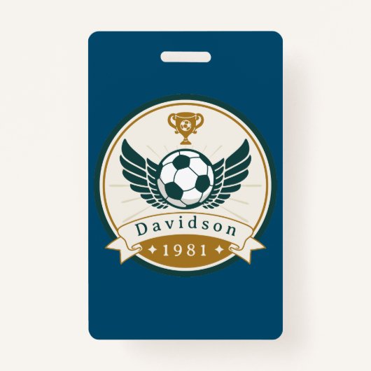 Badge - Football - Personnalisé - Ajouter un nom (Devant)