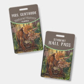 Badge Forêt de Triceratops (Avant & arrière)