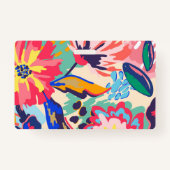 Badge Forêt et rose (Devant)