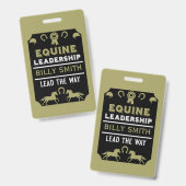 Badge Formation de leadership équin (Avant & arrière)