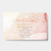 Badge Formes aquarelles abstraites Rose script Coach de  (Arrière)