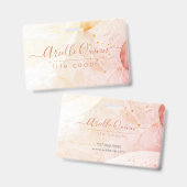 Badge Formes aquarelles abstraites Rose script Coach de  (Avant & arrière)