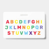 Badge Formes et alphabet (Arrière)