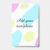 Badge Formes géométriques abstraites pastel ajouter nom (Arrière)