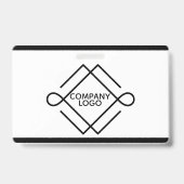 Badge Formes géométriques noires simples (Dos)