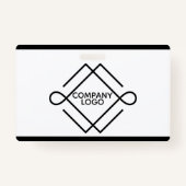 Badge Formes géométriques noires simples (Dos)