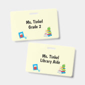 Badge Fournitures scolaires adjoint(e) d'enseignement ni (Avant & arrière)