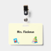 Badge Fournitures scolaires Aide à l'enseignant (Avant avec clip)