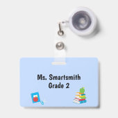 Badge Fournitures scolaires assistant de professeur nive (Avant avec rétractable)