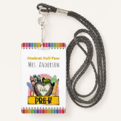 Badge Fournitures scolaires personnalisées (Derrière avec lanière)