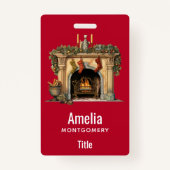 Badge Foyer victorien cosy Noël (Devant)