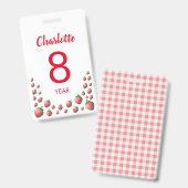 Badge Fraise et Fraises (Avant & arrière)