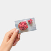 Badge Framboises dans un bol (Manuel / portable)