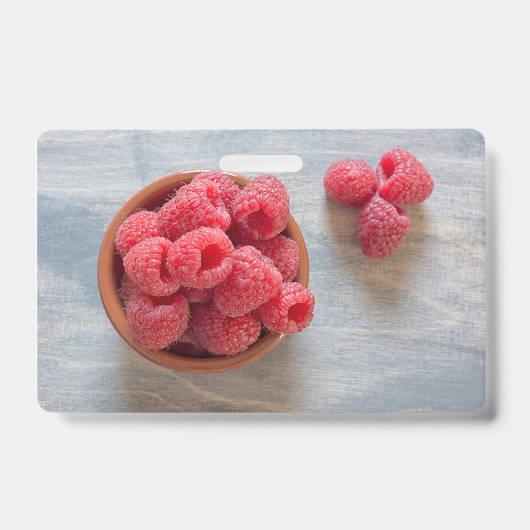 Badge Framboises dans un bol (Avant)