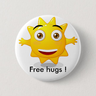 Badge Free knuffels! Ronde Button 5,7 Cm
