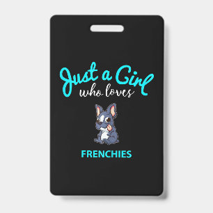 Badge French Bulldog For Girls Kids French Bulldog