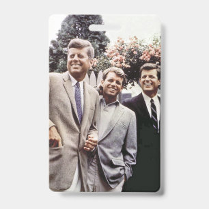 Badge Frères avec le président John Kennedy Maison Blanc