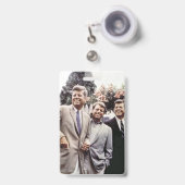 Badge Frères avec le président John Kennedy Maison Blanc (Avant avec rétractable)