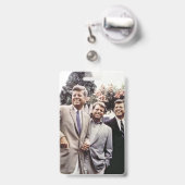 Badge Frères avec le président John Kennedy Maison Blanc (Arrière avec rétractable)