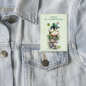 Badge Frog with Green Hat Cute St. Patrick's Day (Insitu)