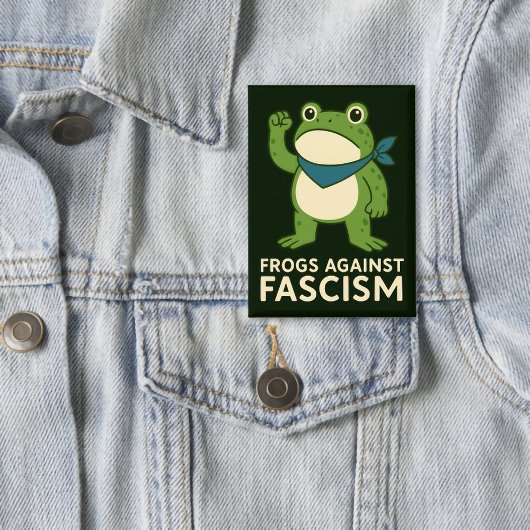 Badge Frogs Against Fascism Portland Frog Protest