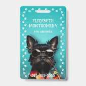 Badge Frontière Empreinte de patte de l'éleveur de chien (Arrière)