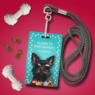 Badge Frontière Empreinte de patte de l'éleveur de chien