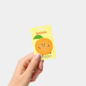 Badge Fruit d'agrumes orange dansant mignon (Manuel / portable)
