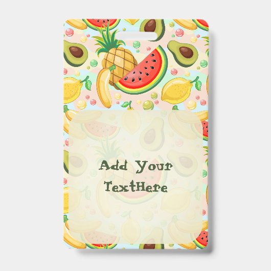 Badge Fruits d'été frais Motif (Avant)