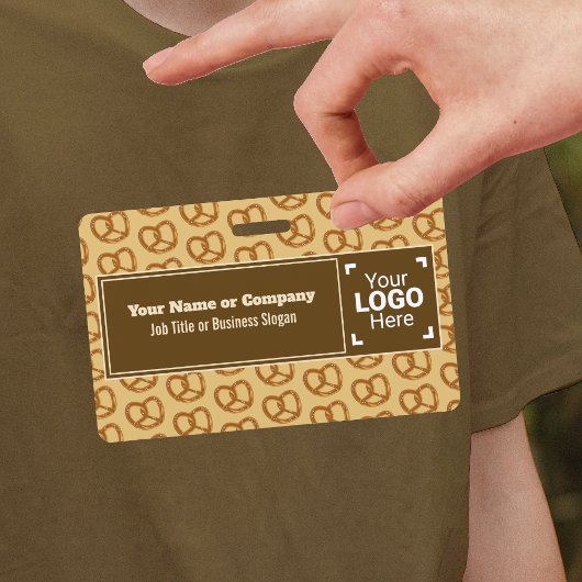 Badge Fun Bakery ou Café Shop Pretzel Motif, votre logo