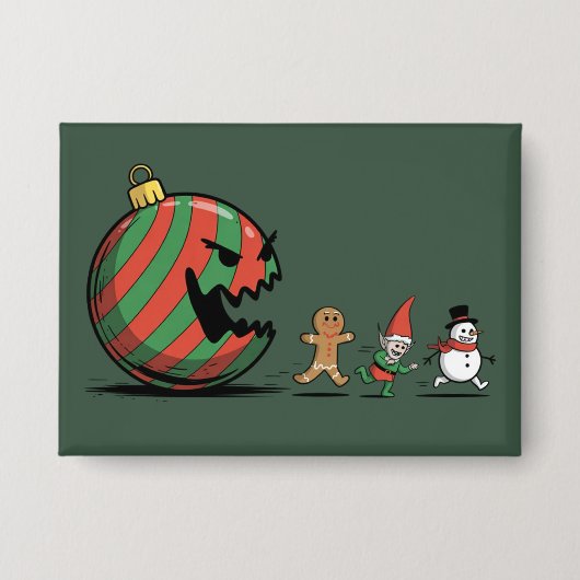 Badge Funny Christmas Gingerbread Santa Holiday Party (Recto)