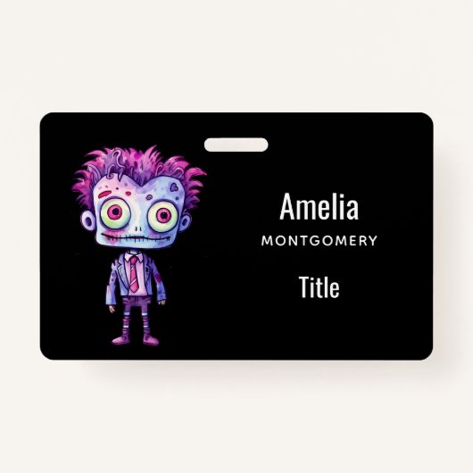 Badge Funny Frankenstein Monster Halloween Fun (Devant)