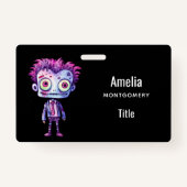 Badge Funny Frankenstein Monster Halloween Fun (Dos)