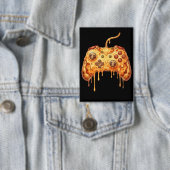Badge Funny Gamer Pizza Gaming Video Game Enthusiast Boy (Insitu)