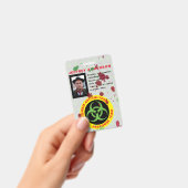 Badge Funny Gory Zombie Apocalypse ID d'équipe de répons (Manuel / portable)