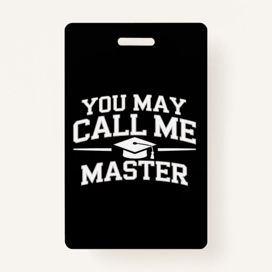 Badge Funny Masters Degree MBA Education Graduation (Devant)