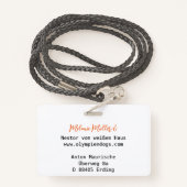 Badge Für Doggen Aussteller (Derrière avec lanière)