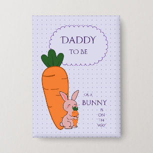 Badge Futur papa à la baby shower de Lapin Mignon & Caro